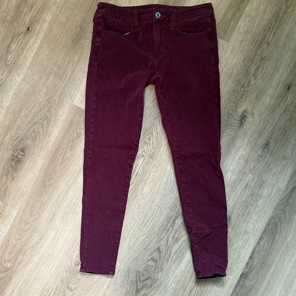 American Eagle Outfitters Maroon Jeggings
